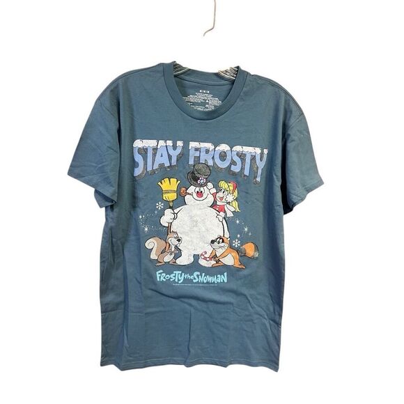 Frosty The Snowman  Tee Shirt Sz M Blue NWT - Picture 1 of 5